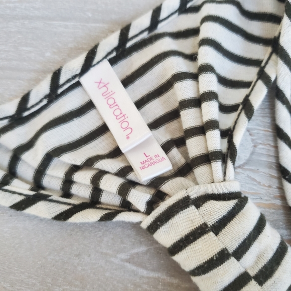 Olive Striped Ruffled Racerback Tank Top - Picture 5 of 5